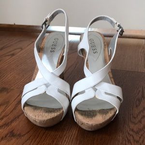 Guess White Wedges